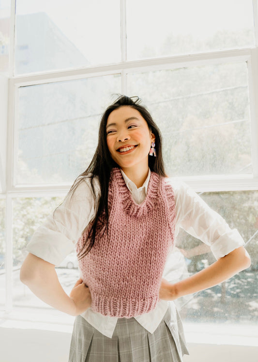 Classic Dad Vest Beginner Knit Kit