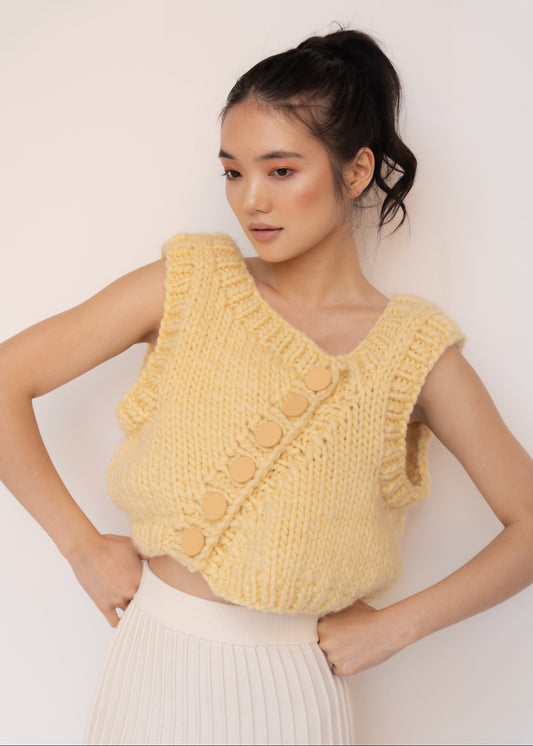Button Vest Knit Kit