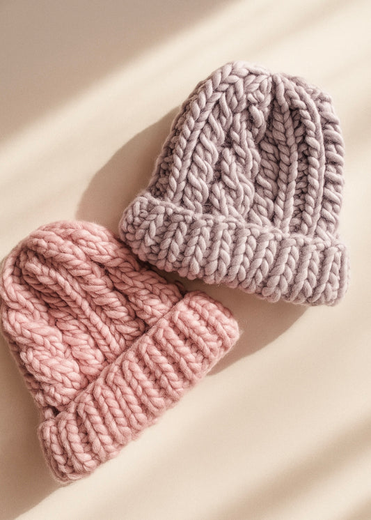 My First Cable Beanie Beginner Knit Kit
