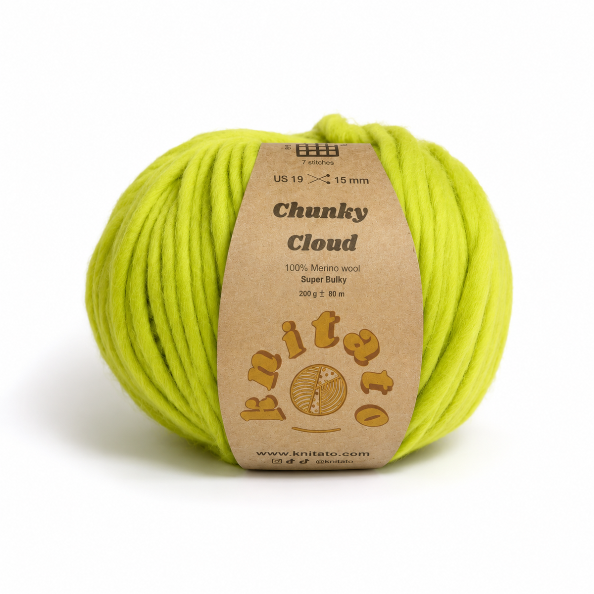 Chunky Cloud - Chartreuse Green | Chunky Merino Wool Yarn