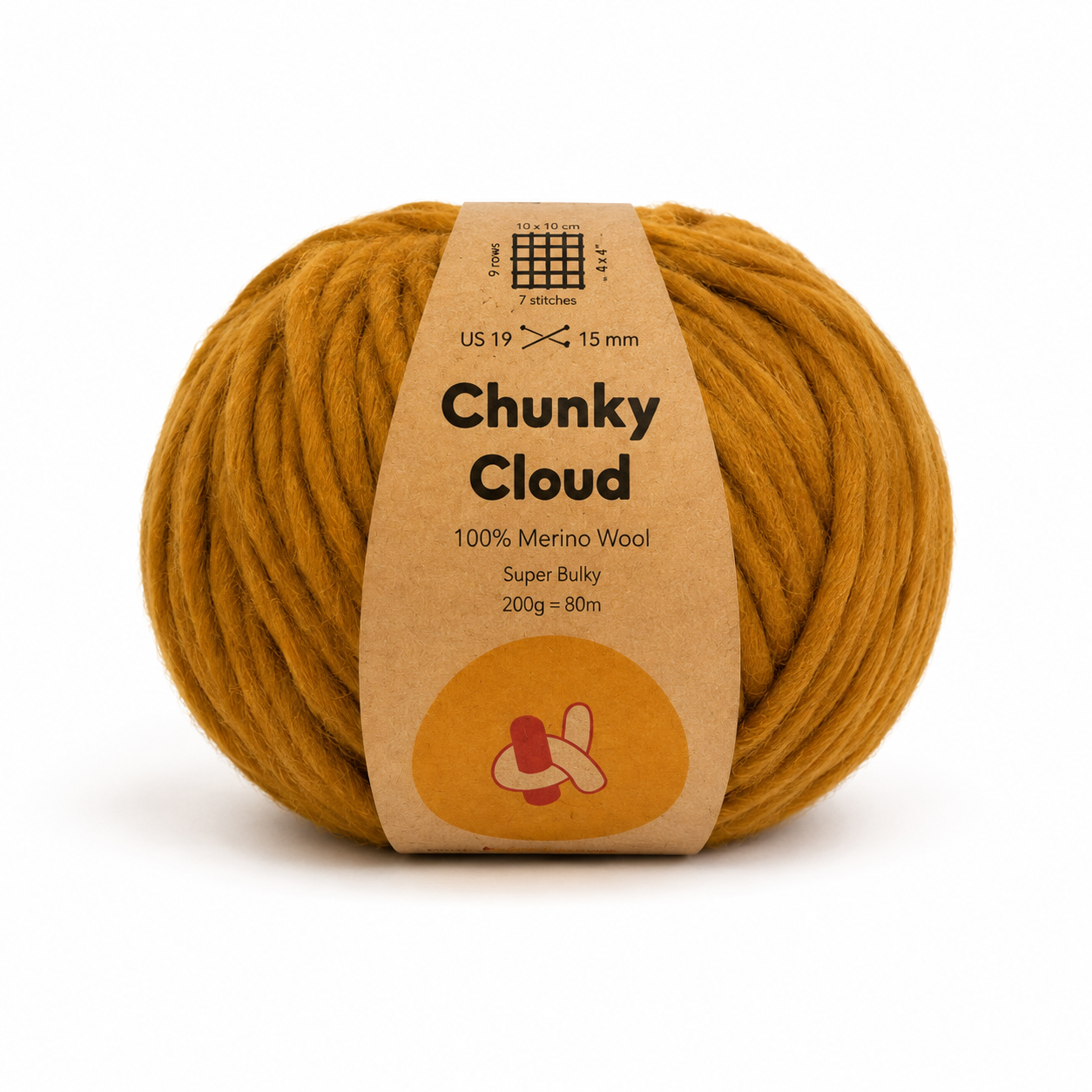 Chunky Cloud - Walnut Gold Brown | Chunky Yarn | Super Bulky Merino Wool