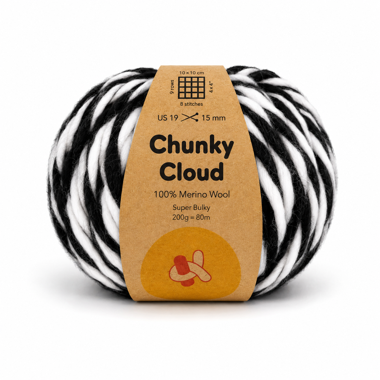 Chunky Cloud - Oreo | Chunky Yarn | Super Bulky Merino Wool