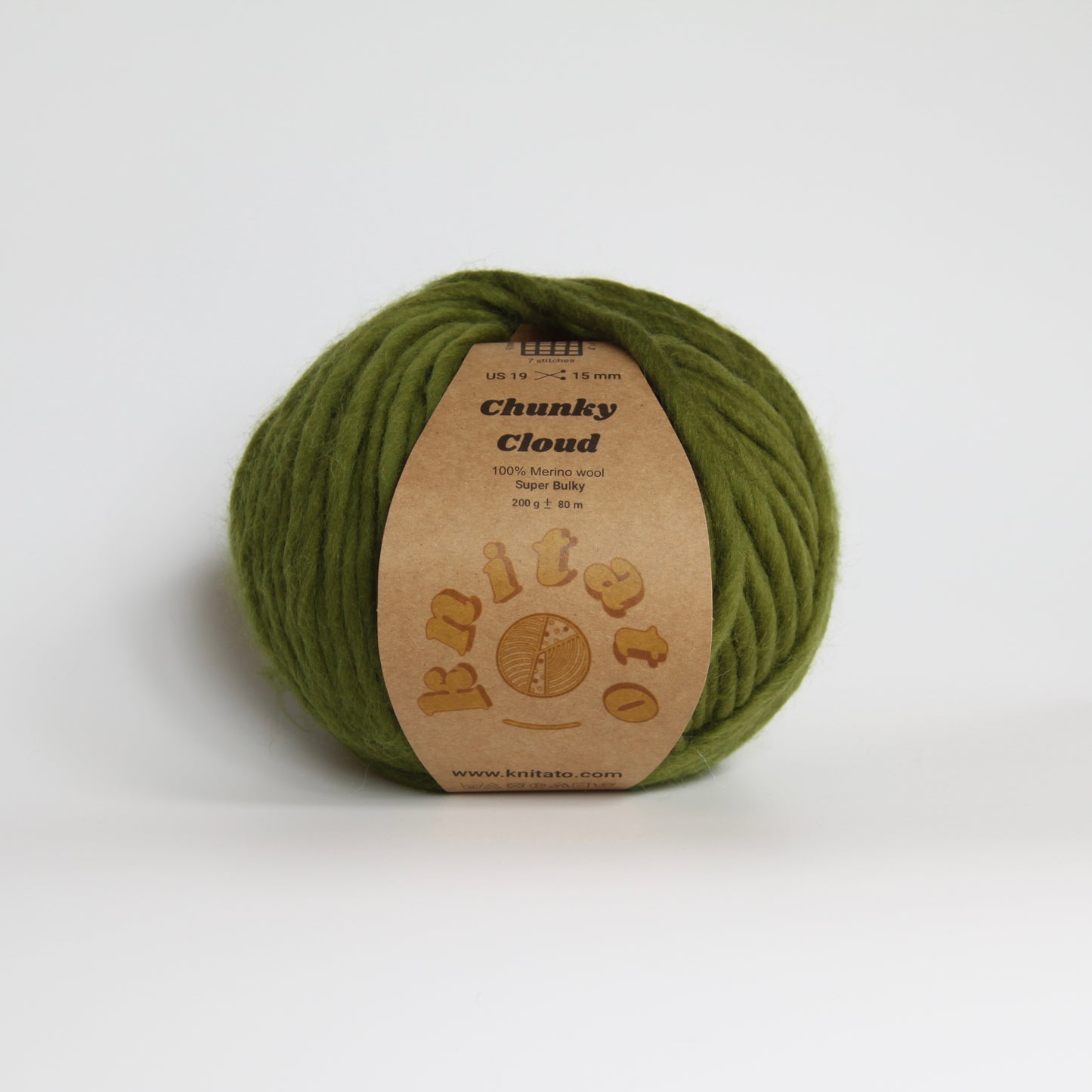 Chunky Cloud - Moss Green | Chunky Yarn | Super Bulky Merino Wool