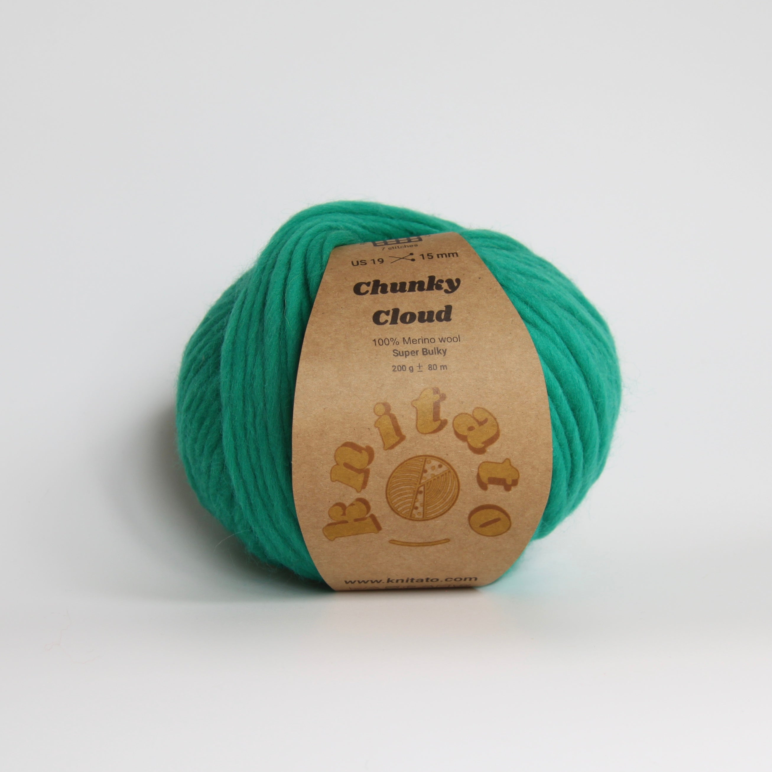 Chunky Cloud - Kelly Green | Chunky Yarn | Super Bulky Merino Wool