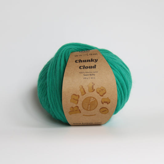 Chunky Cloud - Kelly Green | Chunky Yarn | Super Bulky Merino Wool