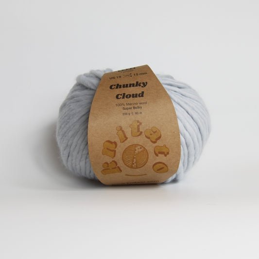 Chunky Cloud - Baby Ash Blue | Chunky Yarn | Super Bulky Merino Wool