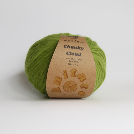 Chunky Cloud - Yellow Green | Chunky Merino Wool Yarn