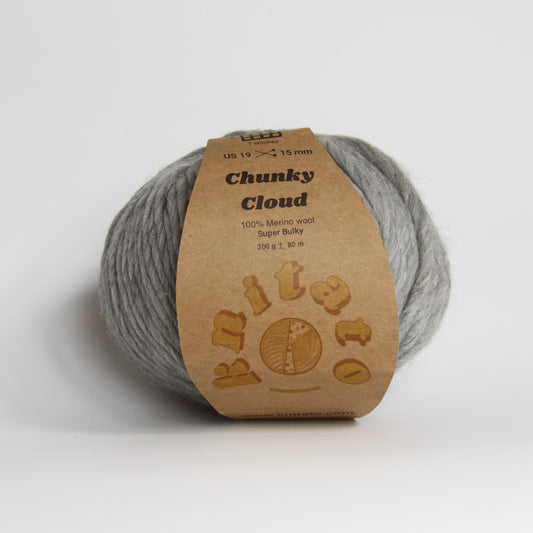 Chunky Cloud - Light Grey | Chunky Yarn | Super Bulky Merino Wool