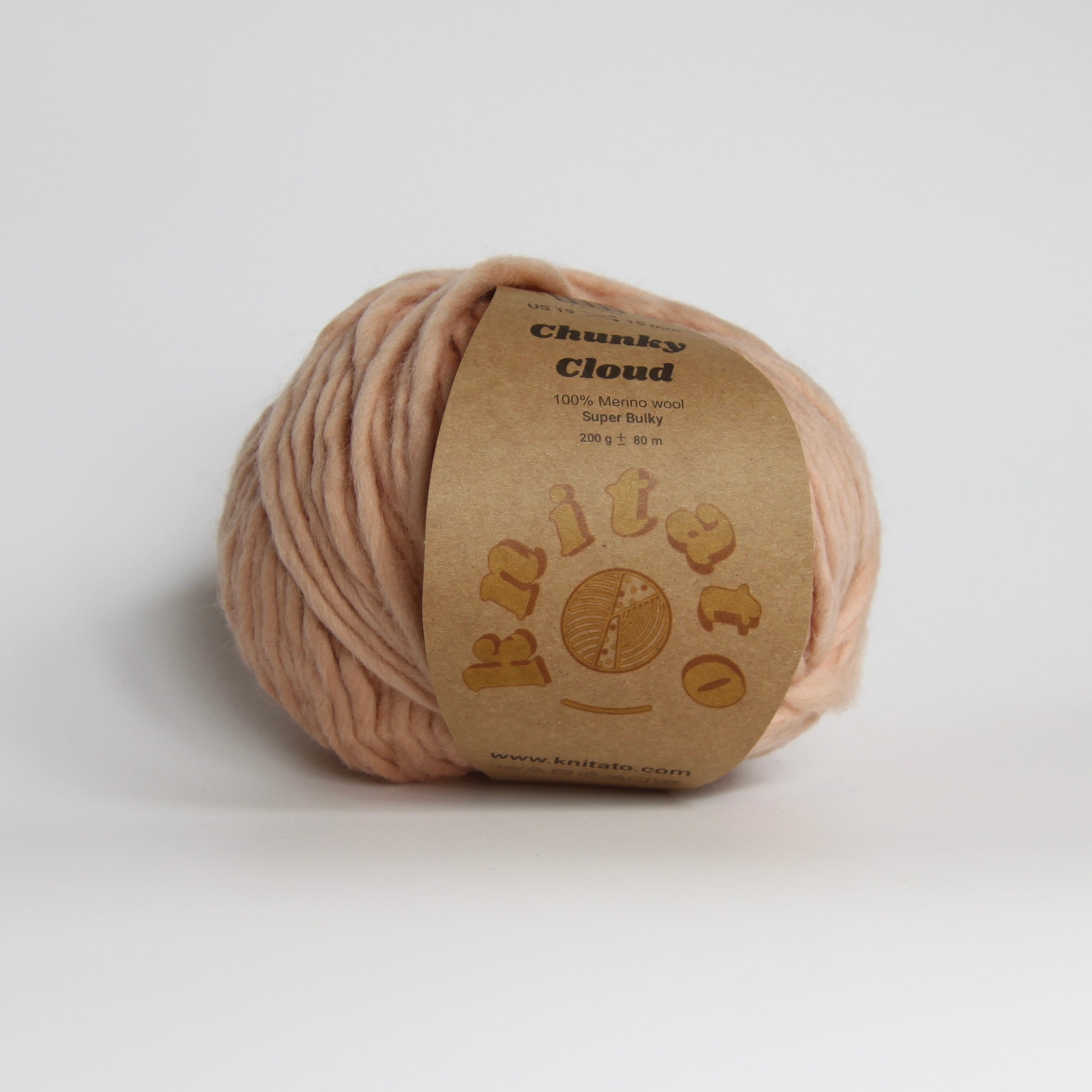 Chunky Cloud - Light beige/milk tea| Chunky Yarn | Super Bulky Merino Wool