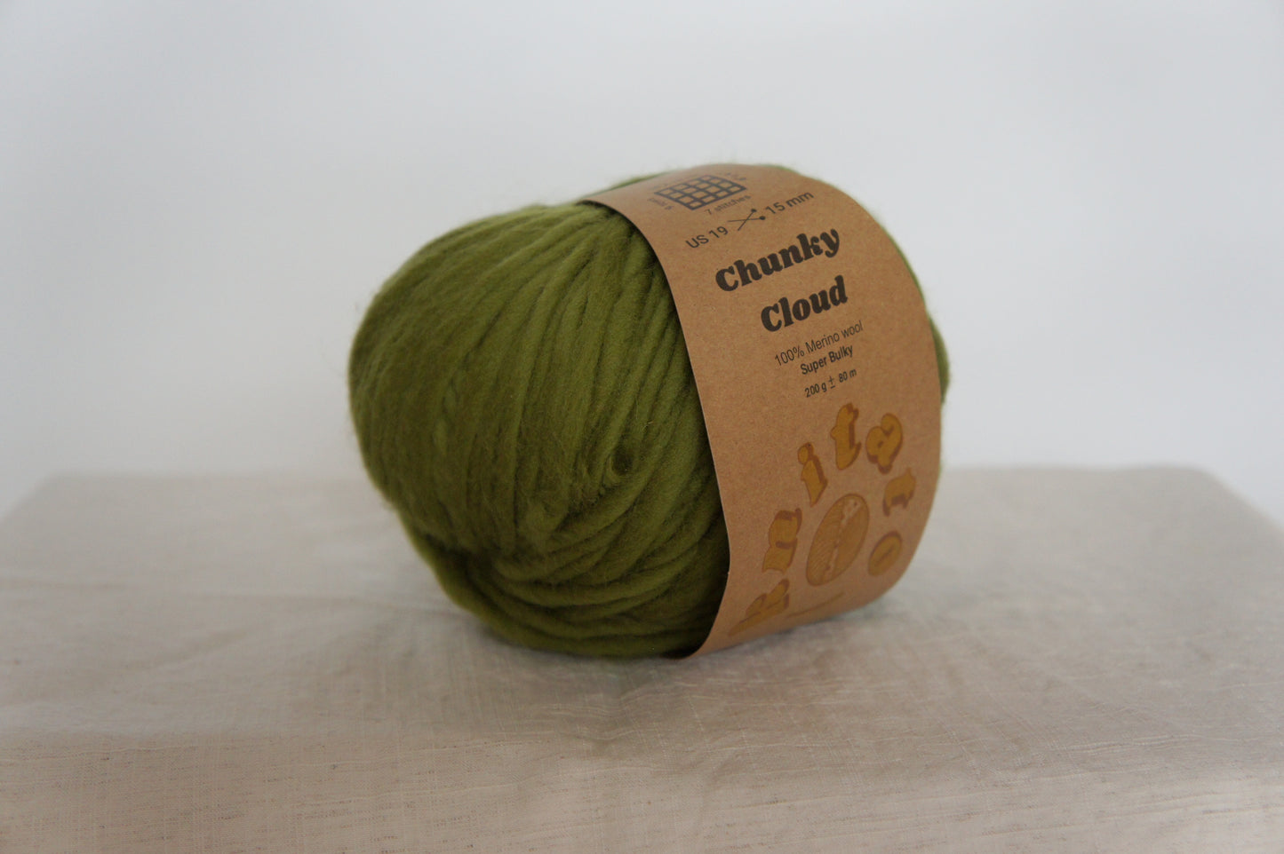 Chunky Cloud - Moss Green | Chunky Yarn | Super Bulky Merino Wool
