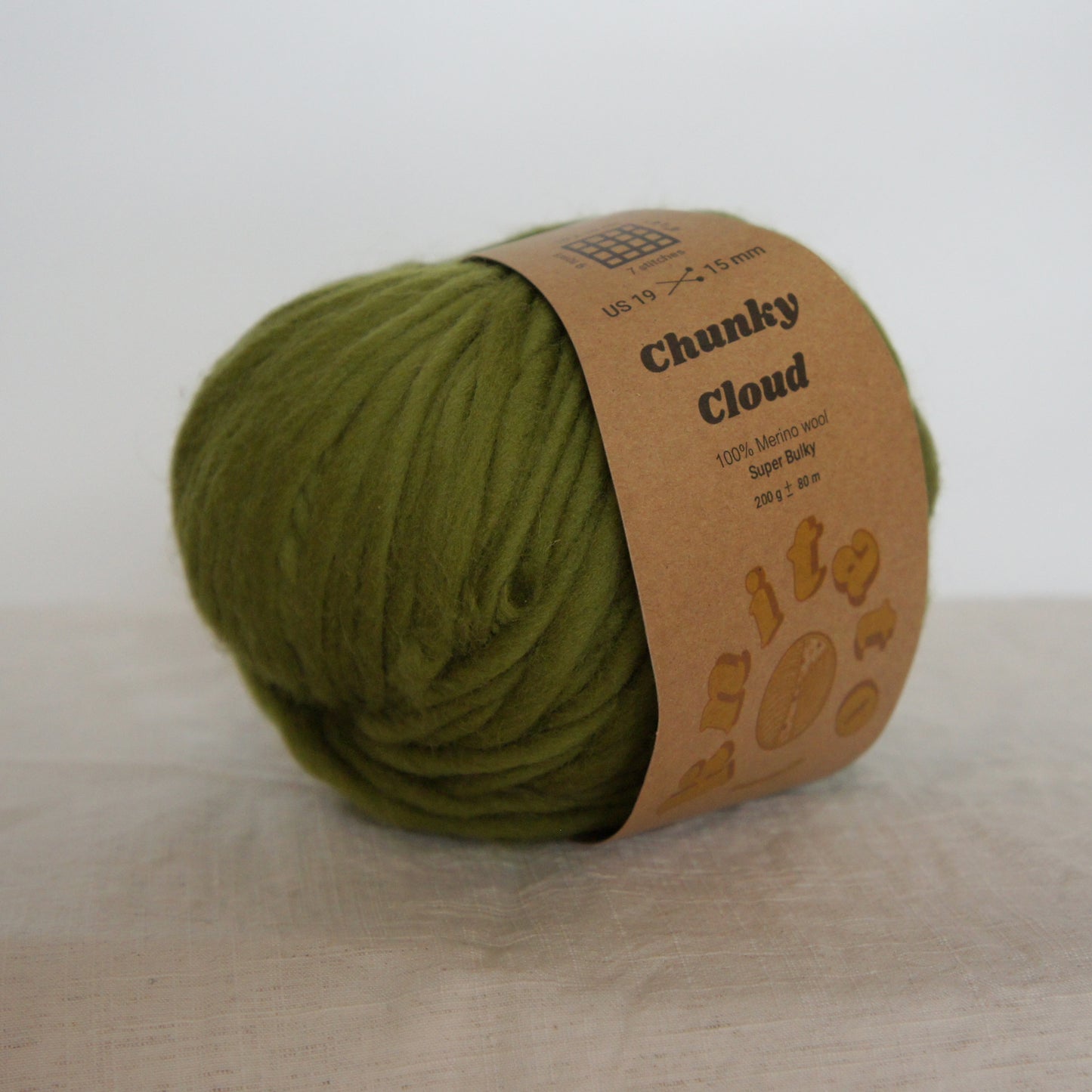 Chunky Cloud - Moss Green | Chunky Yarn | Super Bulky Merino Wool