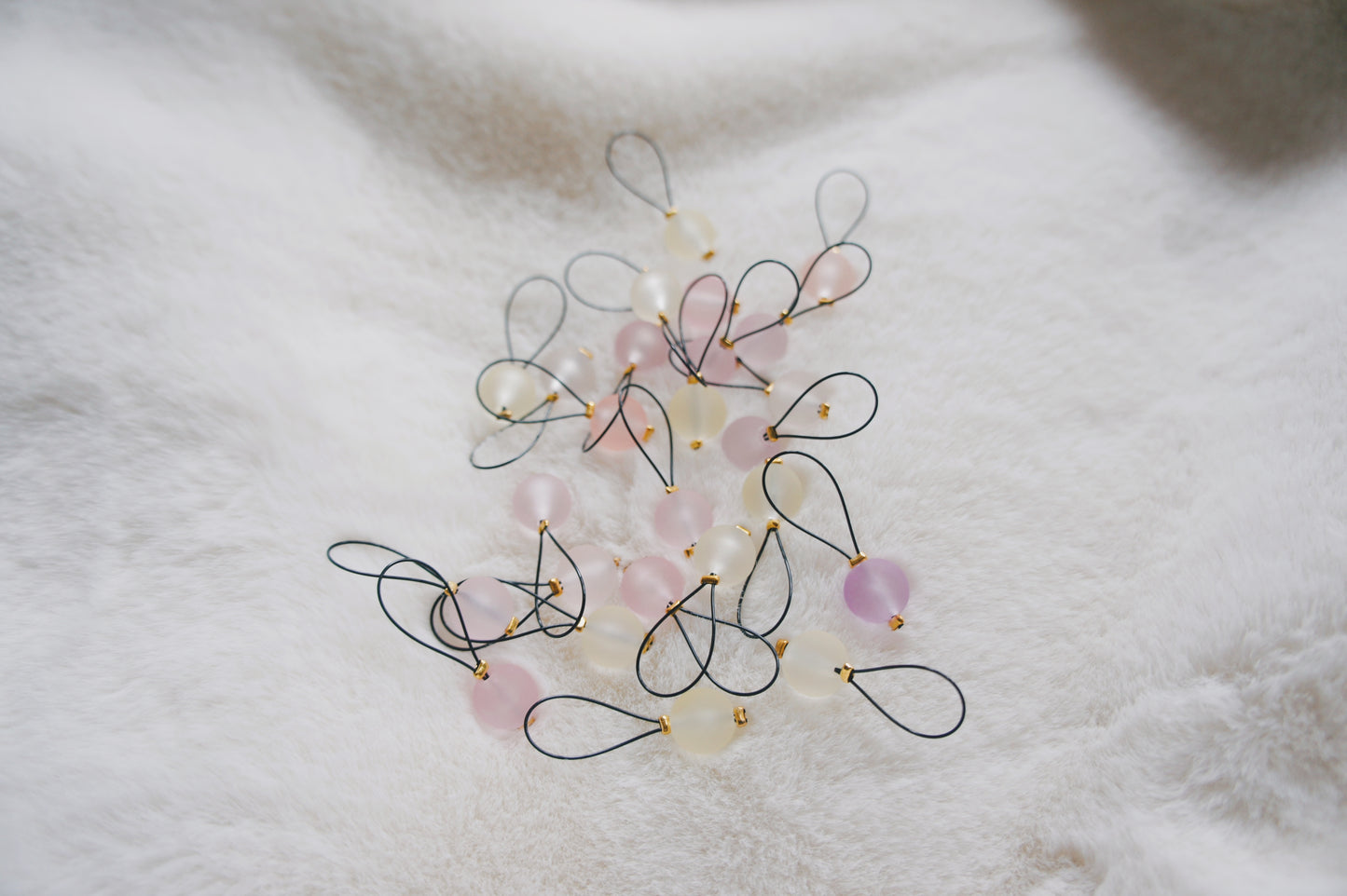 100% Handmade Stitch Markers - Pastel Bonbons (Fit needles up to size 12mm)