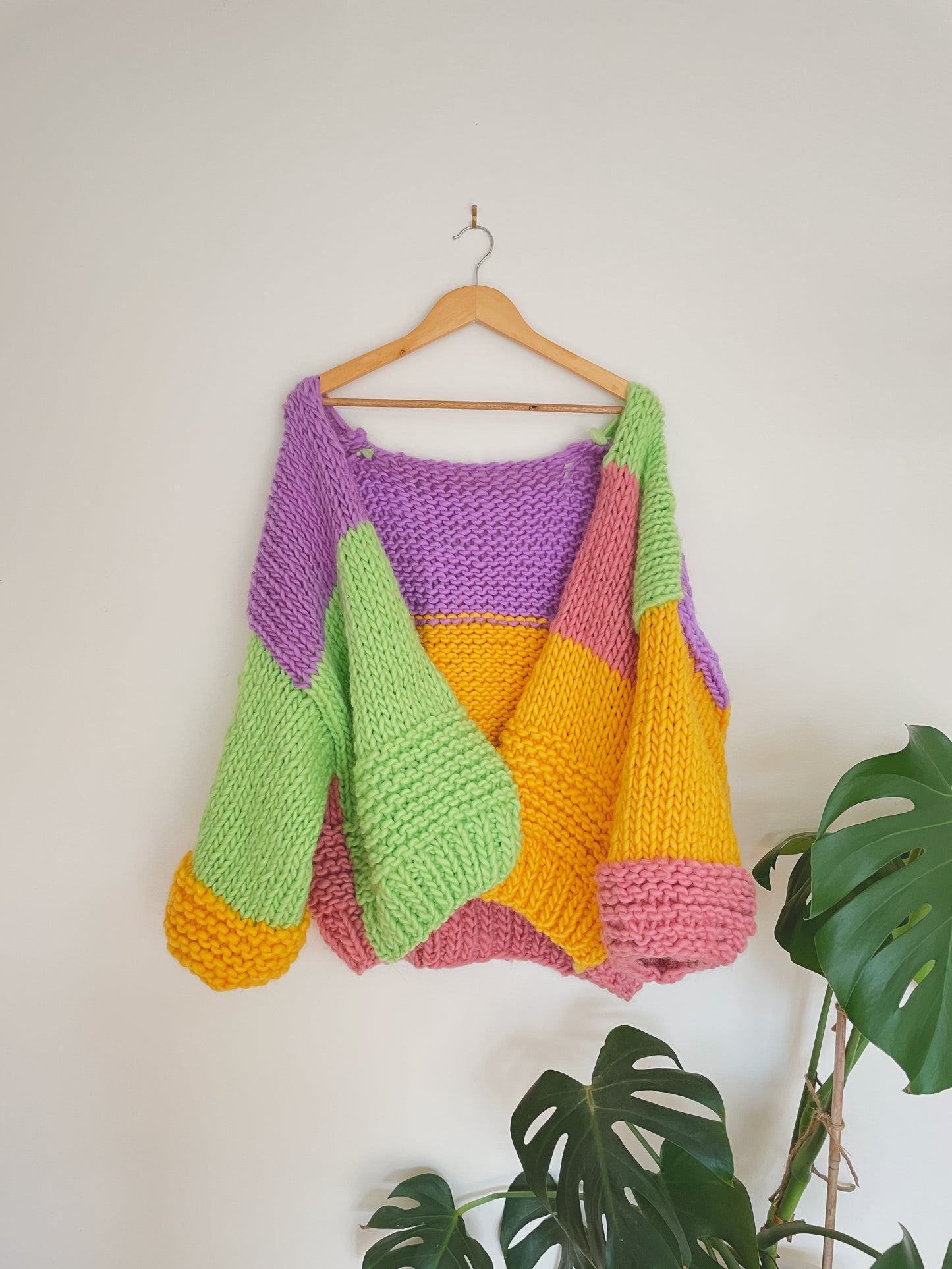 Rainbow Cardigan Beginner Knit Kit