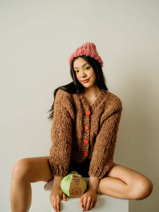 Candy Cardigan Beginner Knit Kit