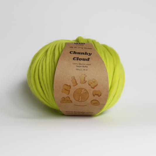 Chunky Cloud - Chartreuse Green | Chunky Merino Wool Yarn