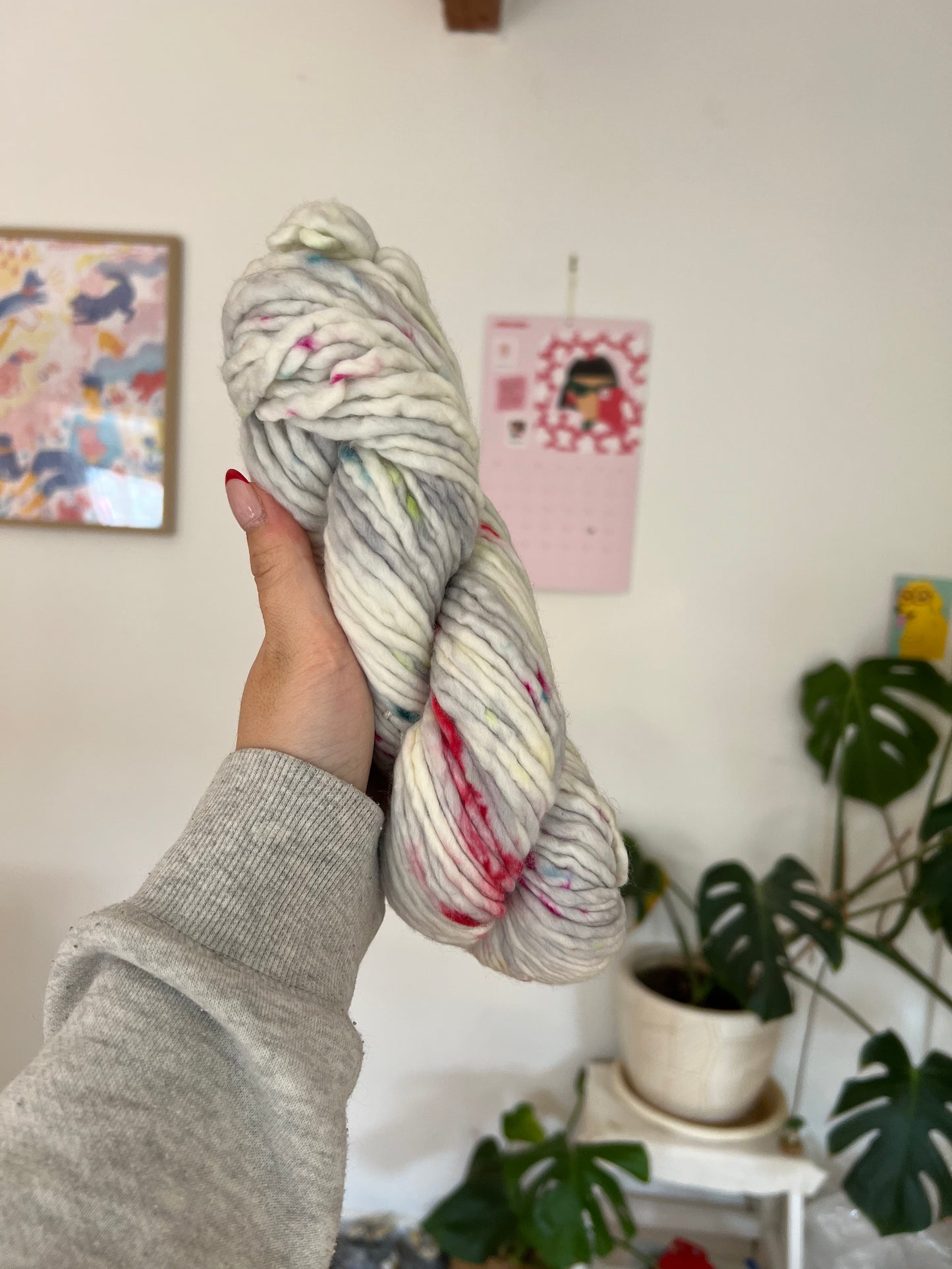 Bulky Merino Wool - Galaxy Grey | Hand Dyed Yarn