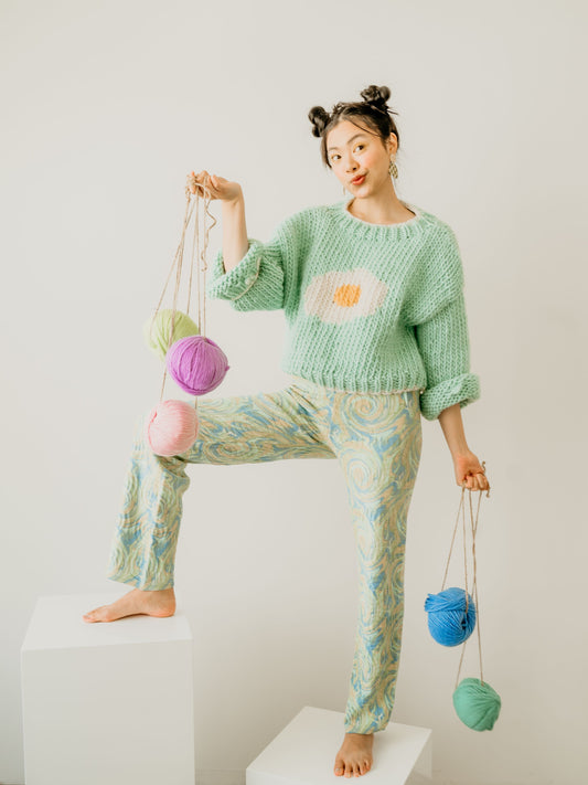 Fried Egg Sweater Beginner Knit Kit