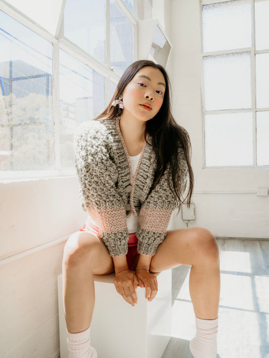 Wabi Sabi Cardigan Beginner Knit Kit