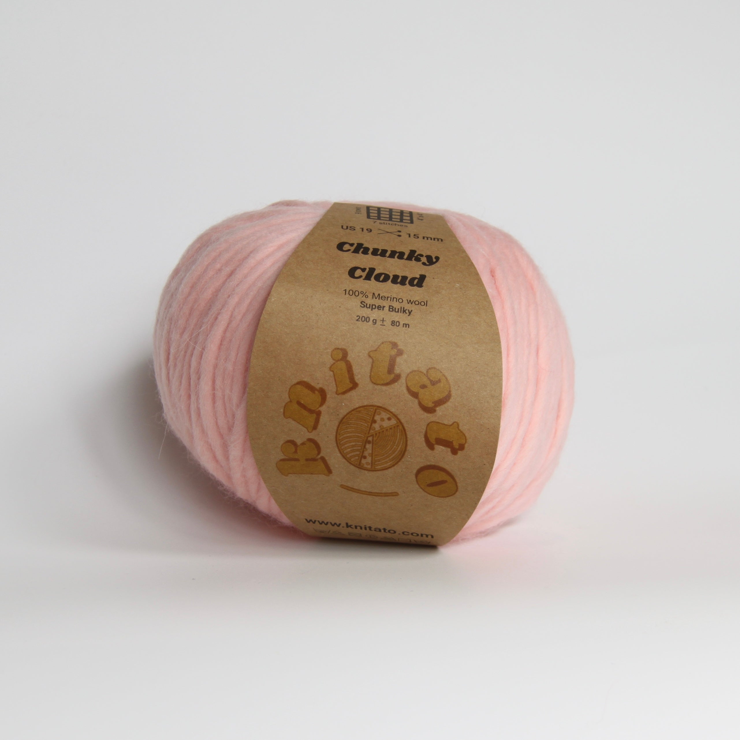 Chunky Cloud - Powdered Blush | Chunky Yarn | Super Bulky Merino Wool