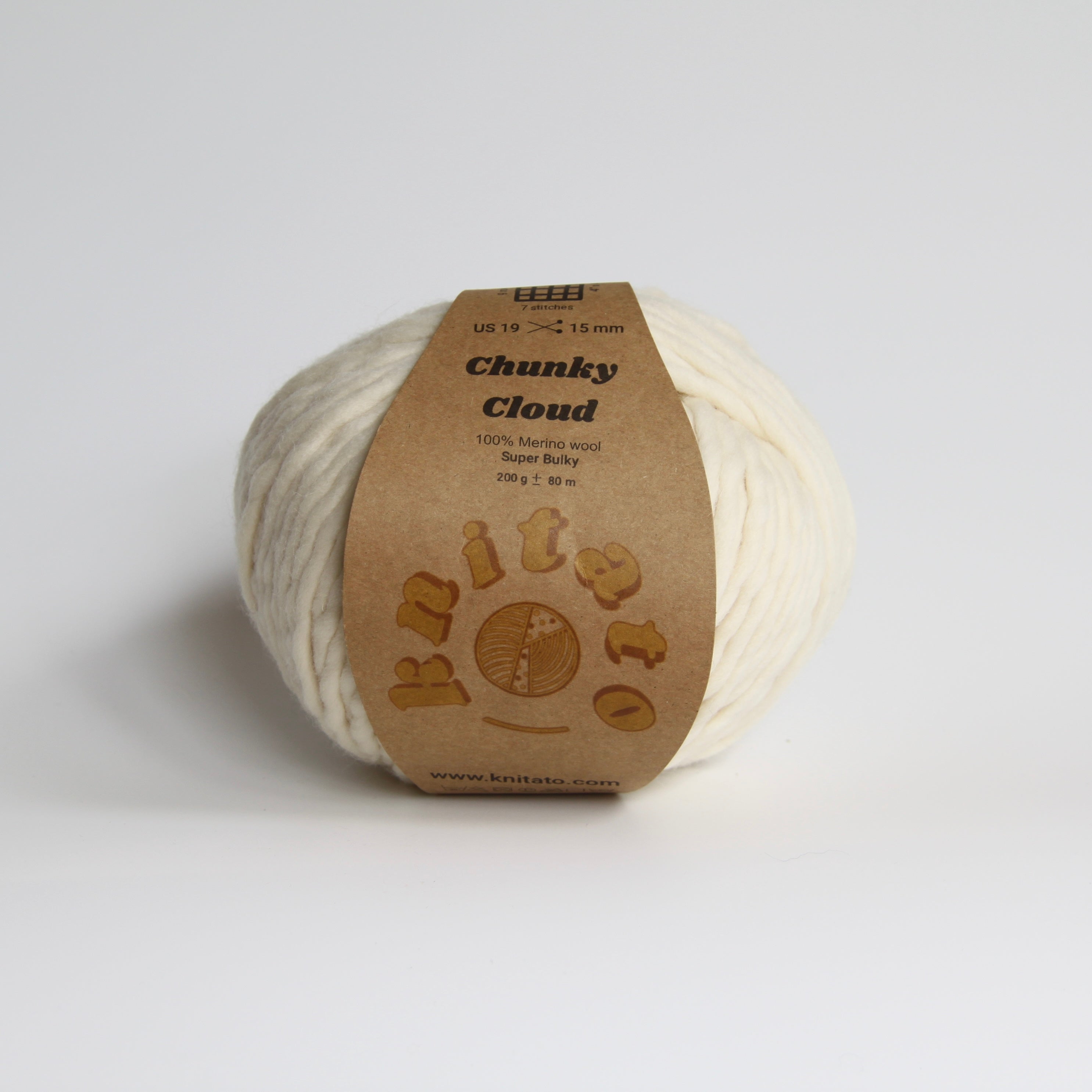 Chunky Cloud - Pearl (Off White) | Chunky Yarn | Super Bulky Merino Wool