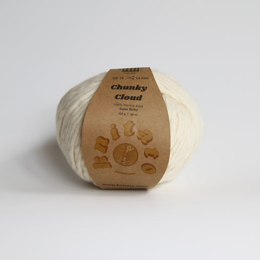Chunky Cloud - Pearl (Off White) | Chunky Yarn | Super Bulky Merino Wool