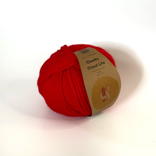 Chunky Cloud Lite - True Red | Chunky Merino Wool Yarn