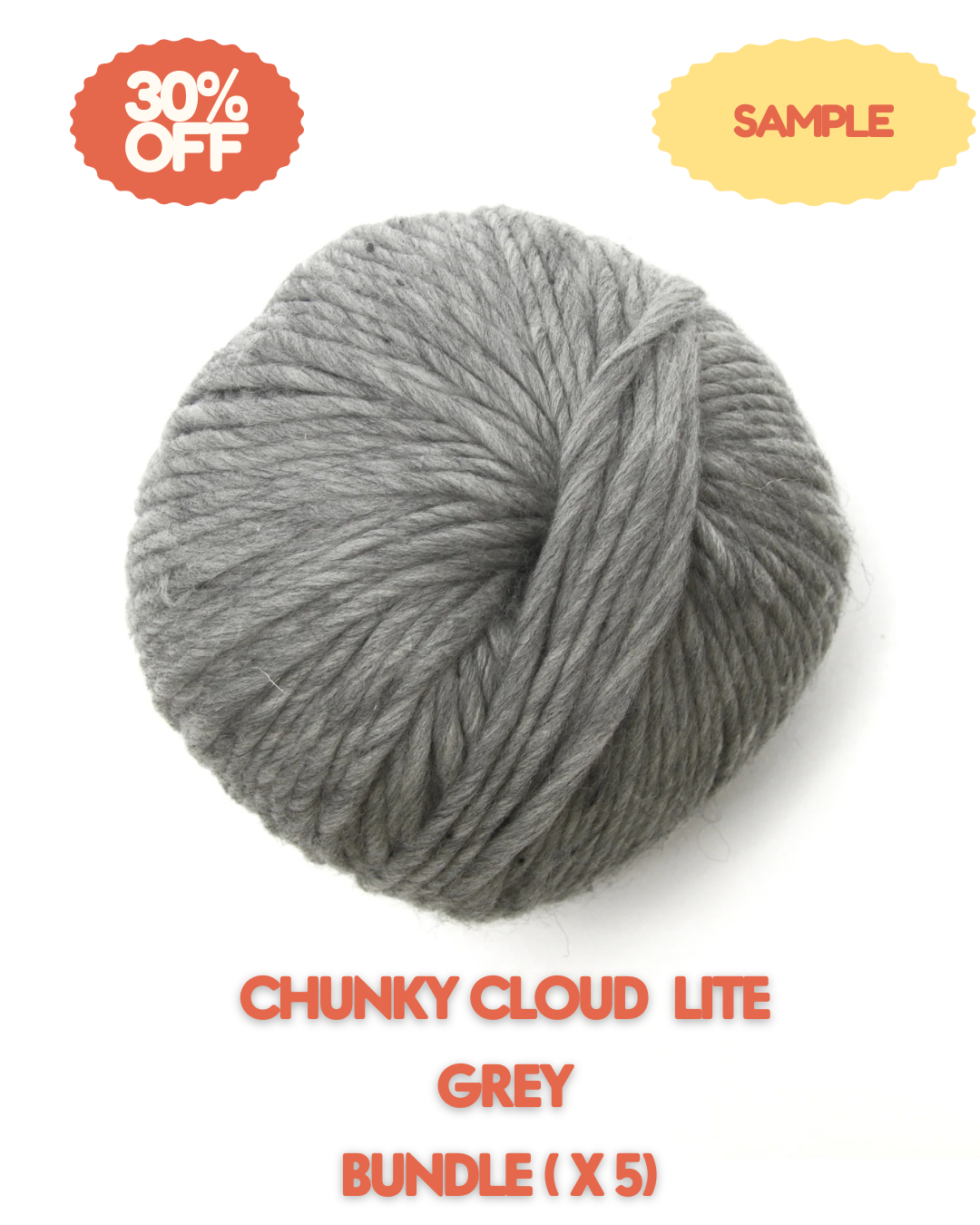 Chunky Cloud LITE Merino Yarn – Single Colour 8 | Black Friday Sale