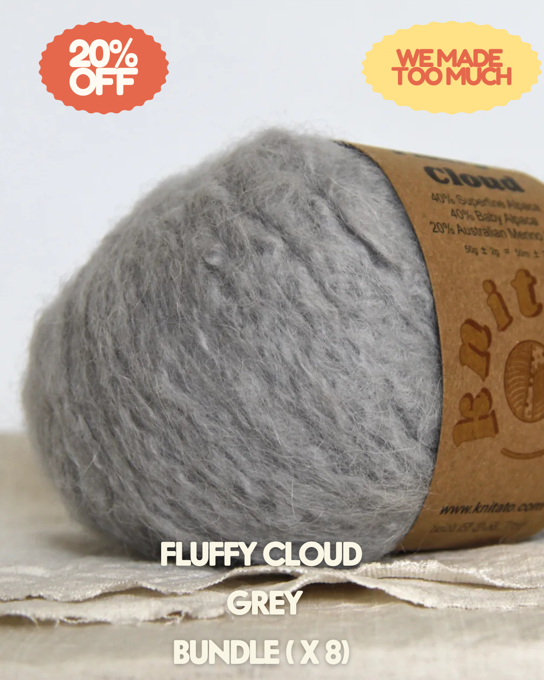 Fluffy Cloud Alpaca Yarn 2 | Black Friday Sale