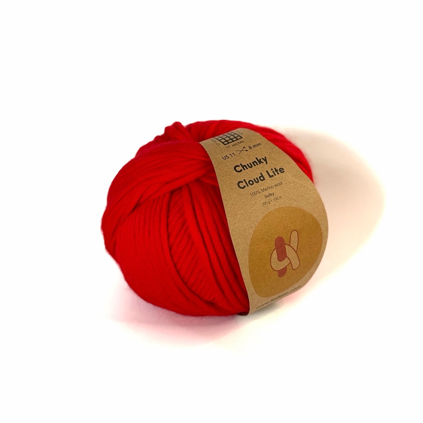 Chunky Cloud Lite - True Red | Chunky Merino Wool Yarn