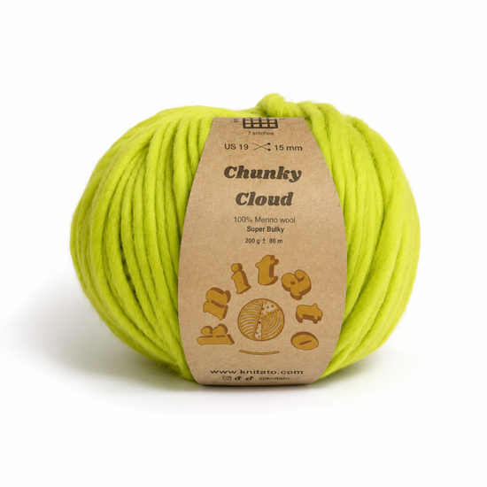 Chunky Cloud - Chartreuse Green | Chunky Merino Wool Yarn