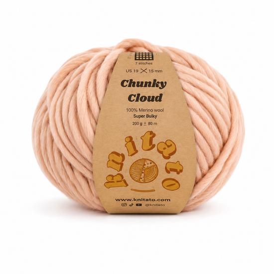 Chunky Cloud - Light beige/milk tea| Chunky Yarn | Super Bulky Merino Wool