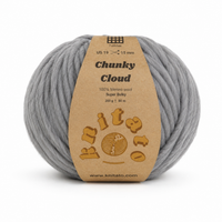 Chunky Cloud - Light Grey | Chunky Yarn | Super Bulky Merino Wool