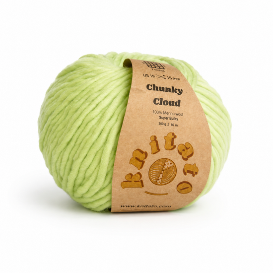 Chunky Cloud - Lime | Chunky Yarn | Super Bulky Merino Wool