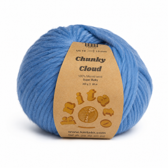 Chunky Cloud - Cornflower | Chunky Yarn | Super Bulky Merino Wool