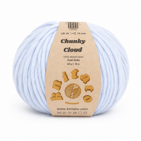 Chunky Cloud - Baby Ash Blue | Chunky Yarn | Super Bulky Merino Wool