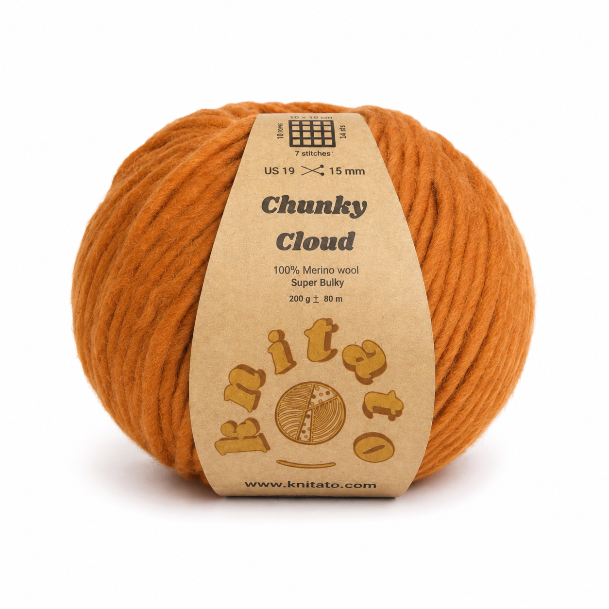Chunky Cloud - Pumpkin | Chunky Yarn | Super Bulky Merino Wool