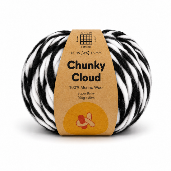 Chunky Cloud - Oreo | Chunky Yarn | Super Bulky Merino Wool