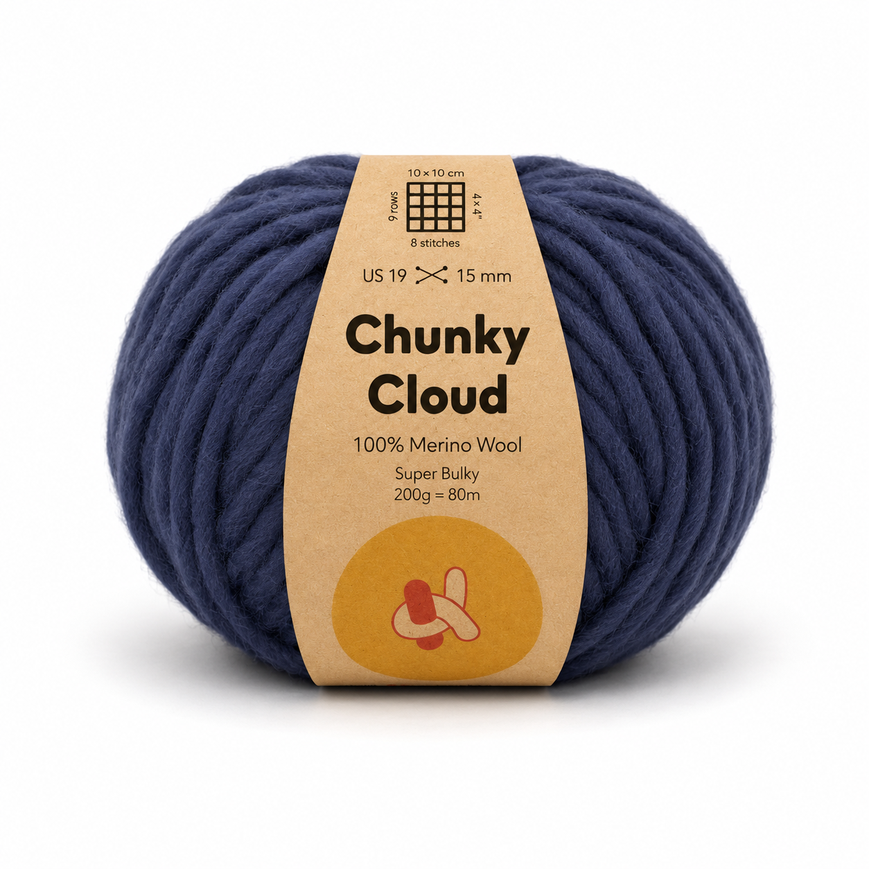 Chunky Cloud - Navy | Chunky Yarn | Super Bulky Merino Wool