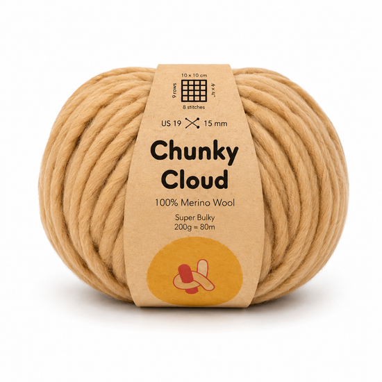 Chunky Cloud - Camel | Chunky Yarn | Super Bulky Merino Wool
