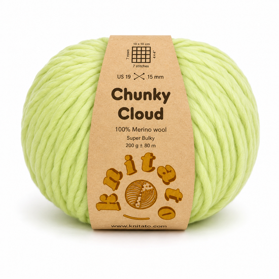 Chunky Cloud - Lime | Chunky Yarn | Super Bulky Merino Wool