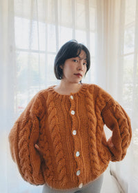 My First Cable Cardigan Knit Kit (Merino Wool Version)