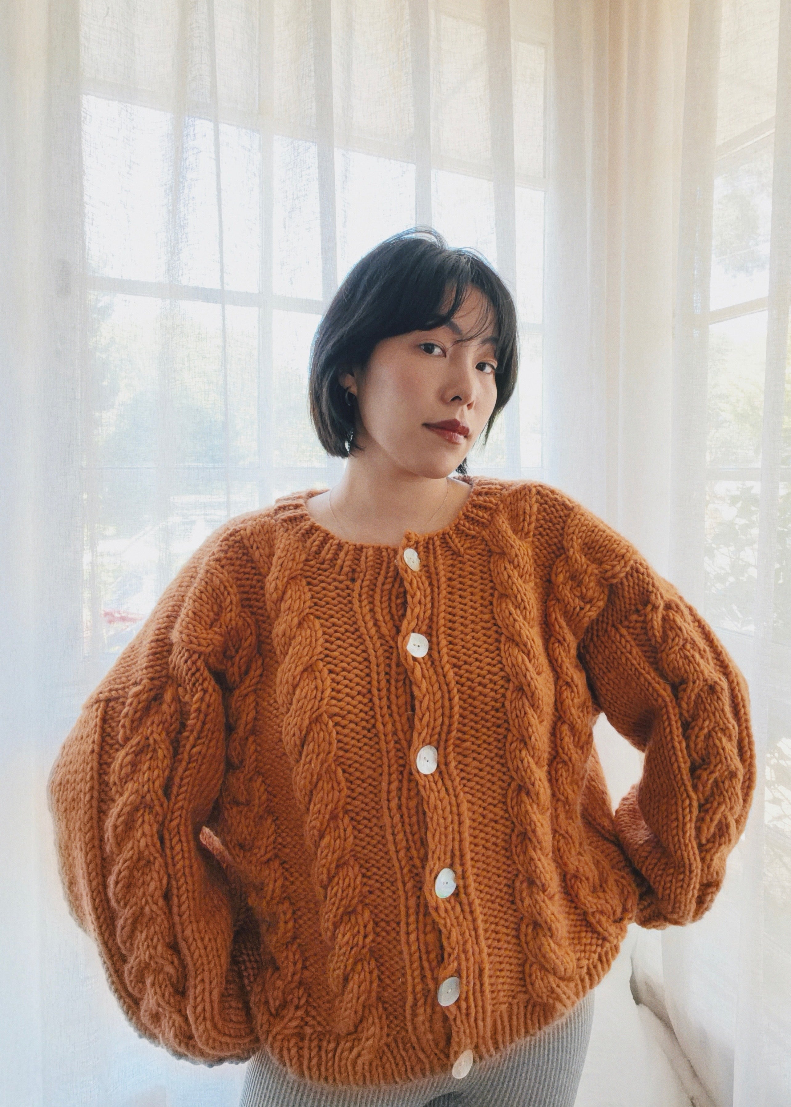 My First Cable Cardigan Knit Kit (Merino Wool Version)