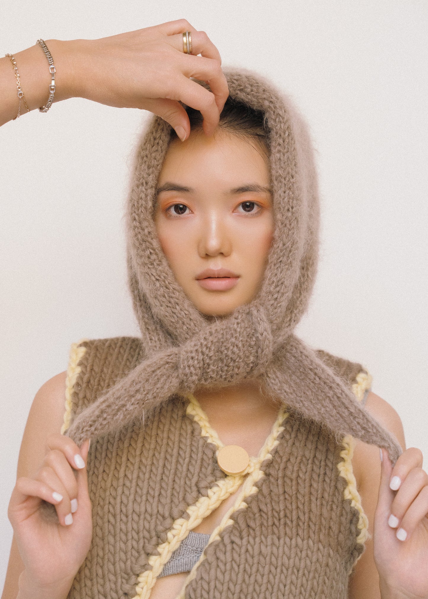 Knit Shawl How To Wear A Small Triangle Scarf Short Row Triangle