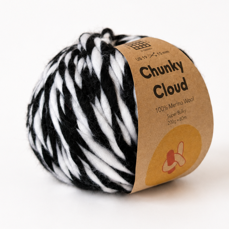 Chunky Cloud - Oreo | Chunky Yarn | Super Bulky Merino Wool