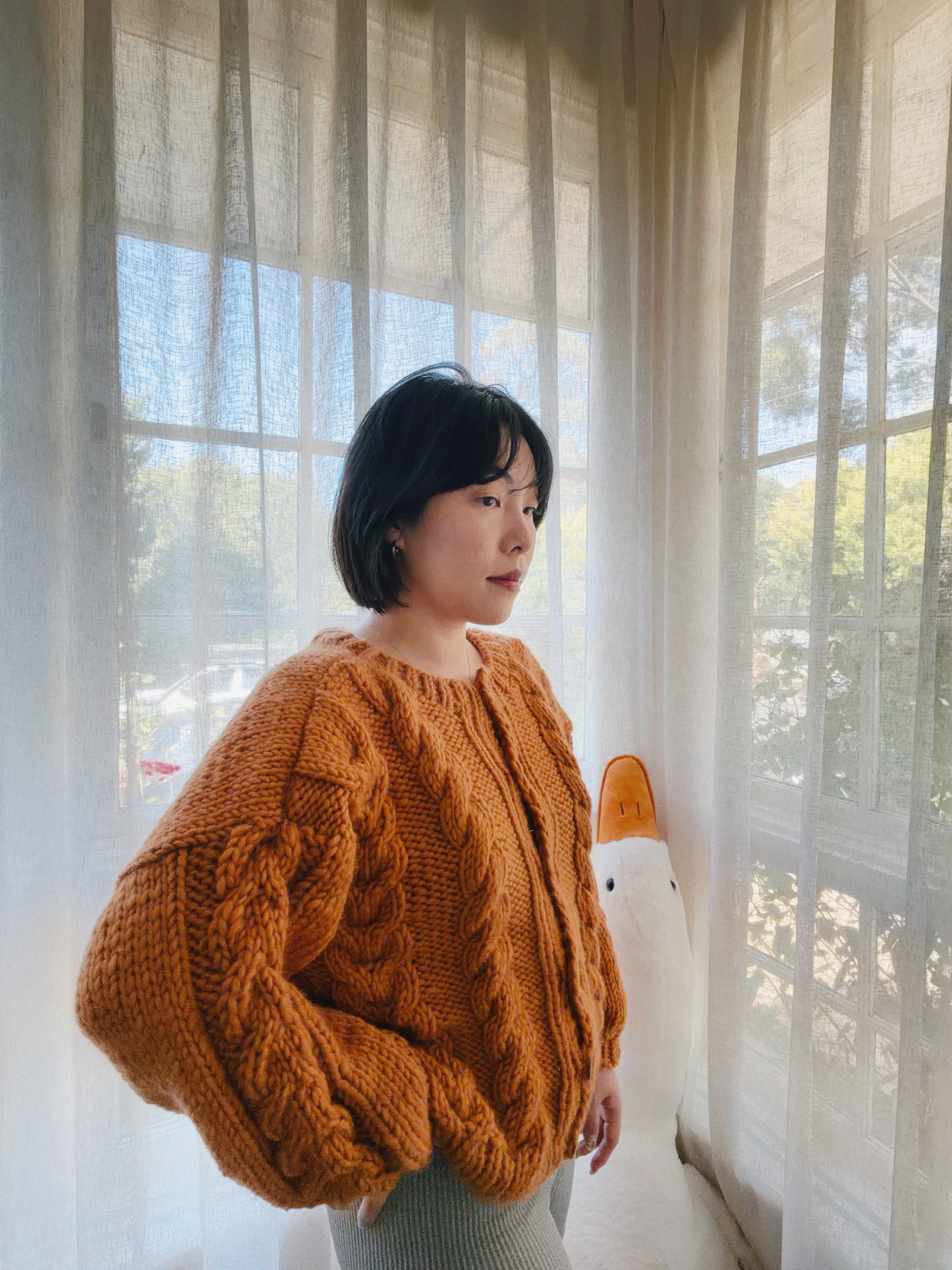 My First Cable Cardigan Knit Kit (Merino Wool Version)