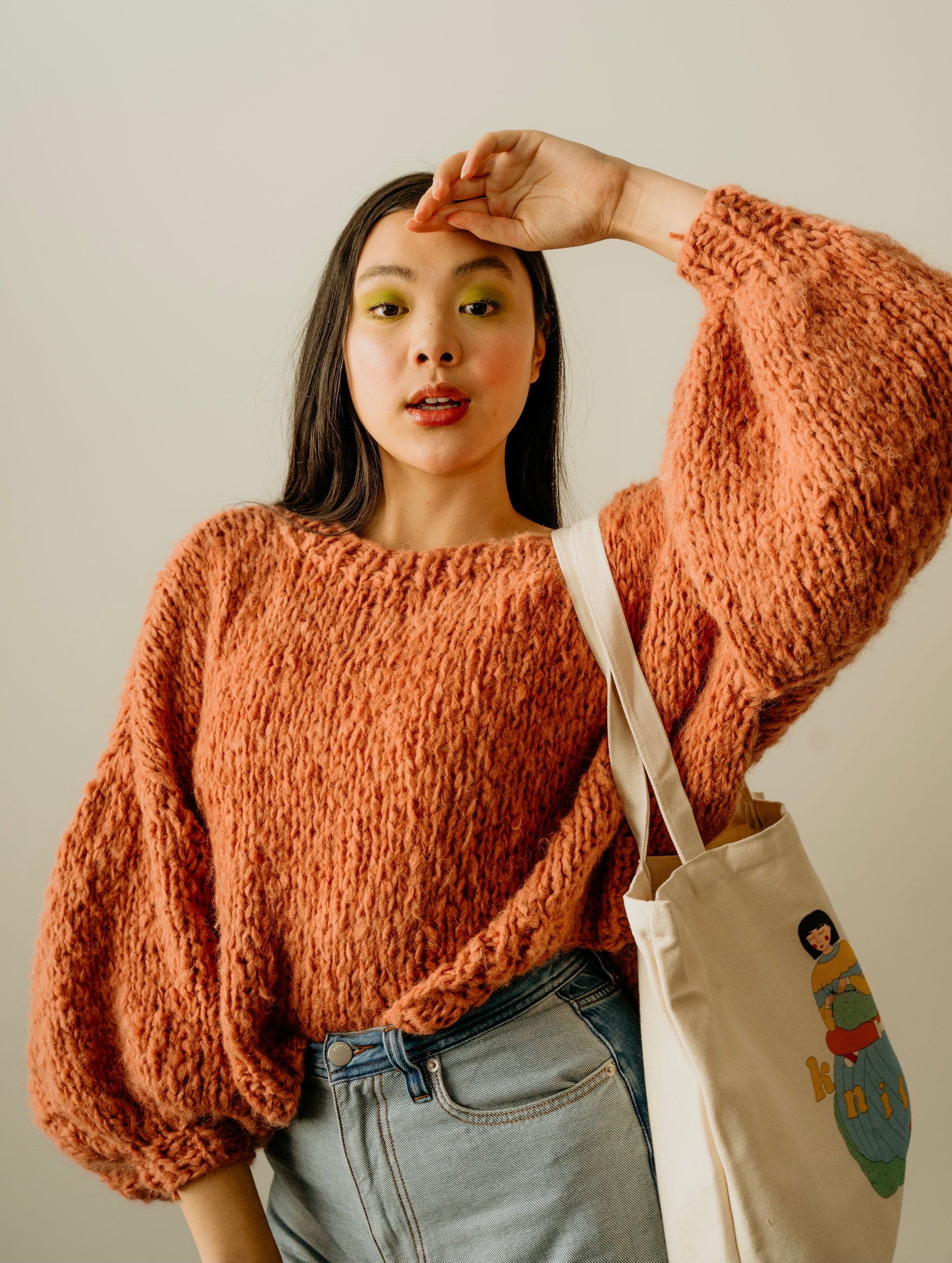 The Puff Sweater Beginner Knit Kit – Knitato - Main Image