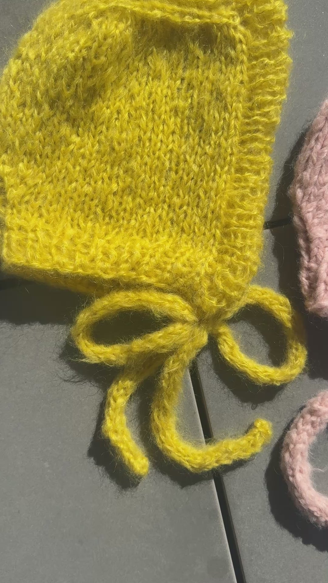 My First Bonnet - Silk Mohair Beginner Knit Kit