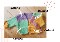 Rainbow Cardigan Beginner Knit Kit