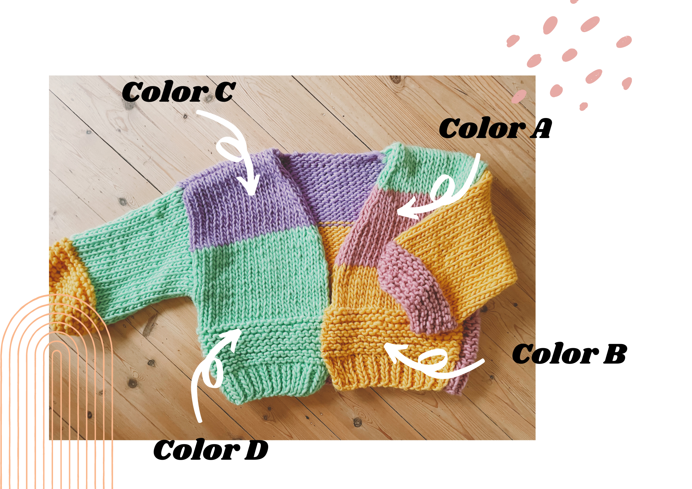 Rainbow Cardigan Beginner Knit Kit