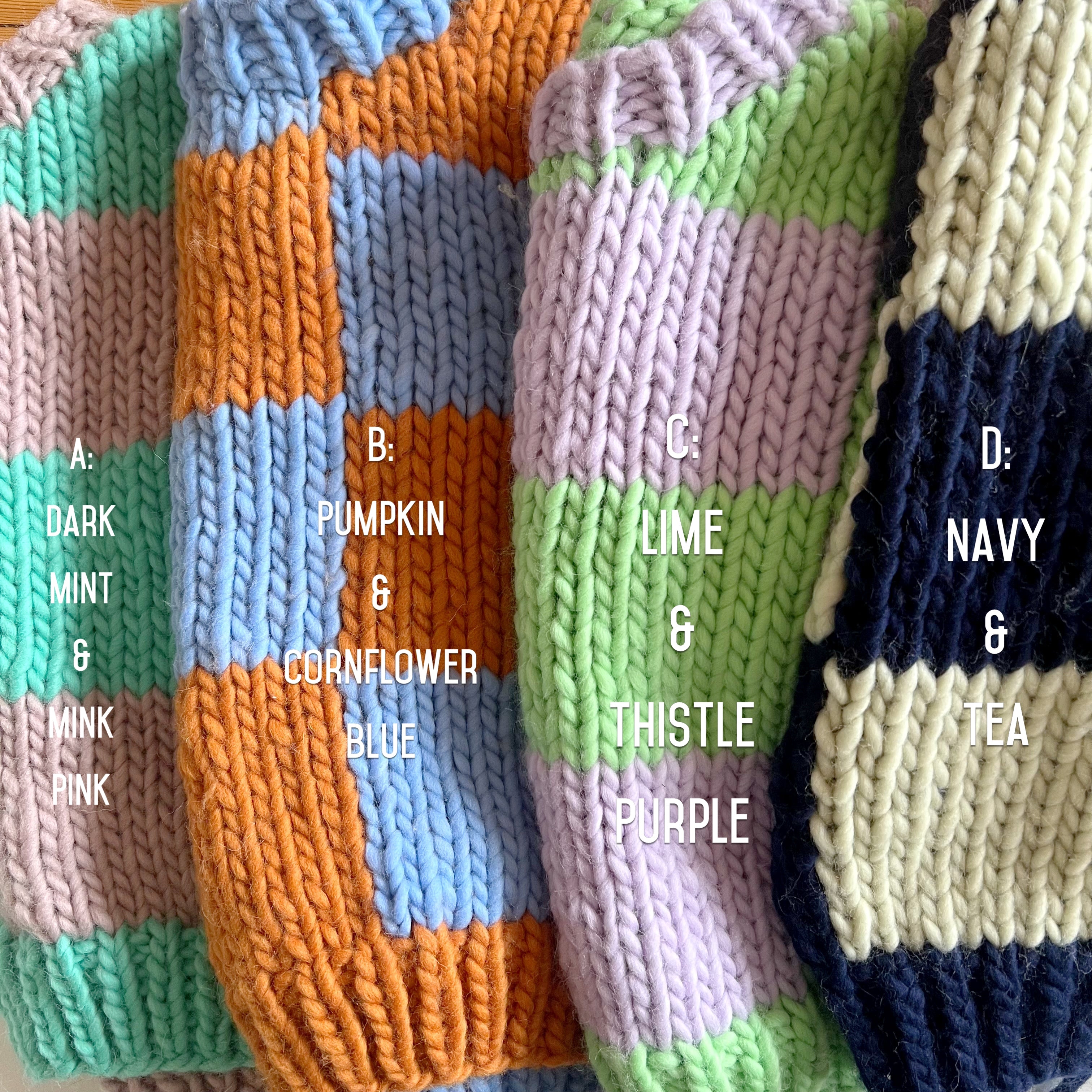 All Over Check Jumper Beginner Knit Kit